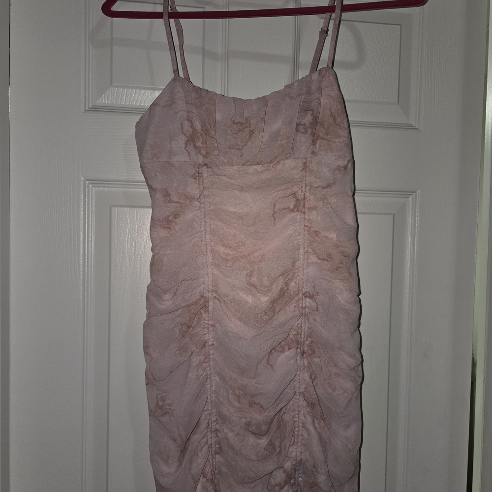 Forever 21 Pink Ruched Mini Dress
